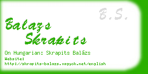 balazs skrapits business card